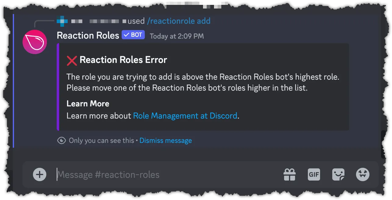 The Role You Are Trying To Add Is Above the Bot’s Highest Role