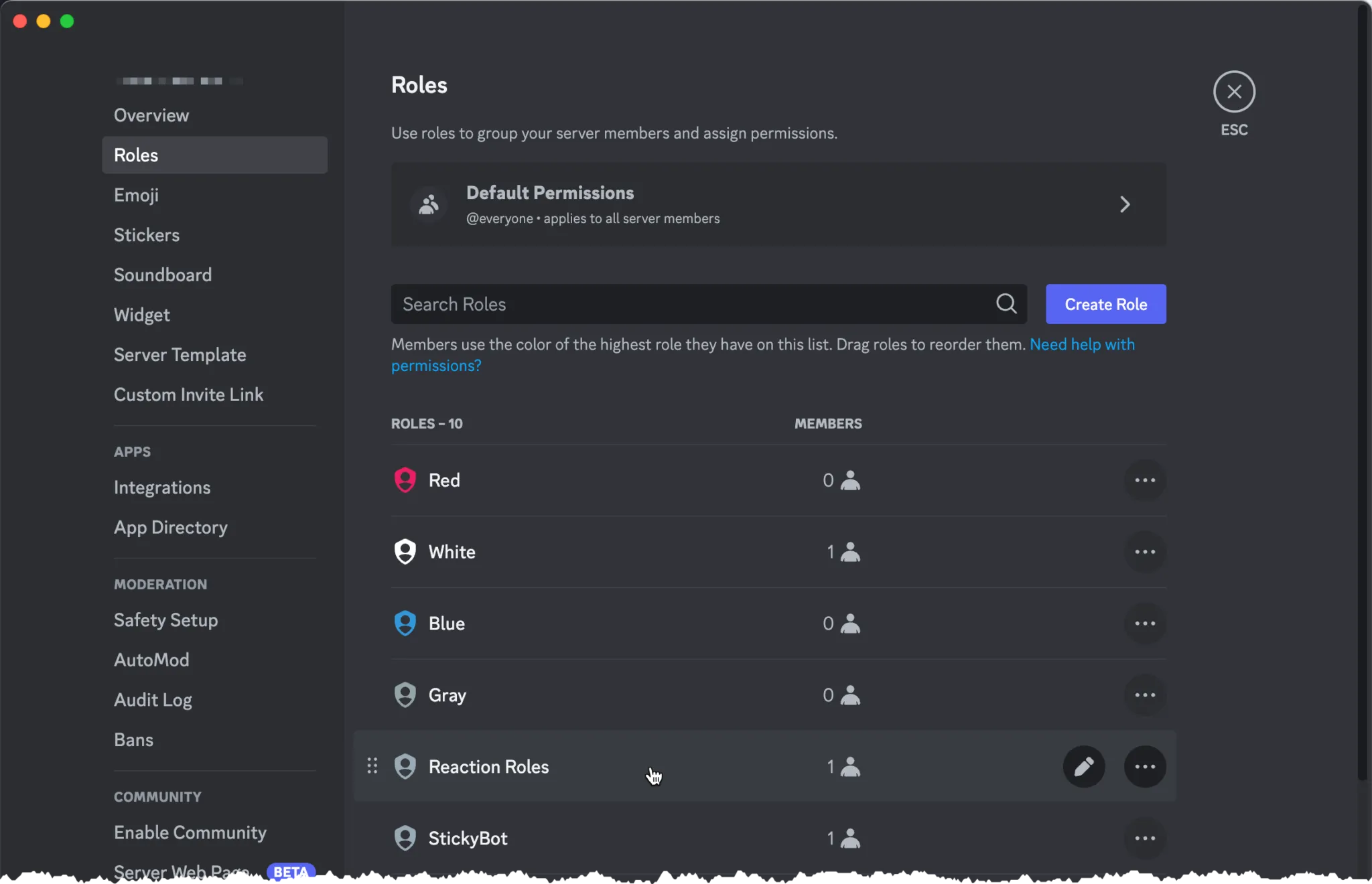 Incorrect Role Configuration
